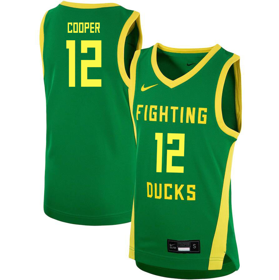 Men #12 James Cooper Oregon Ducks College Basketball Jerseys Sale-Green - Click Image to Close